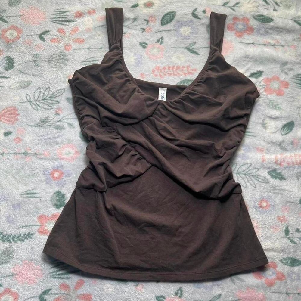 LA Blues Vintage 90s Y2K Tank Top L Retro 2000s Mcbling Fairy Grunge Boho Earthy